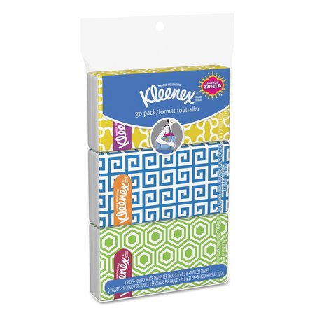 KLEENEX 3 Ply Facial Tissue, 10 Sheets, 36 11976